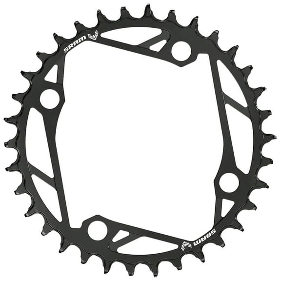 SRAM Eagle T-Type E-MTB Chainring, Teeth: 38, Speed: 12, BCD: 104, Bolts: 4, Steel, Black