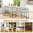 thumbnail image 6 of Bedluxury 26" H Modern Counter Height Bar Stools with Back and Arms, 1 pcs Black Leg&Grey, 6 of 7