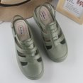 thumbnail image 3 of Sandalias de verano para mujer, zapatos de mujer huecos informales de Color sólido, sandalias de punta plana de moda, 3 of 5