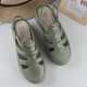 thumbnail image 4 of Sandalias de verano para mujer, zapatos de mujer huecos informales de Color sólido, sandalias de punta plana de moda, 4 of 6
