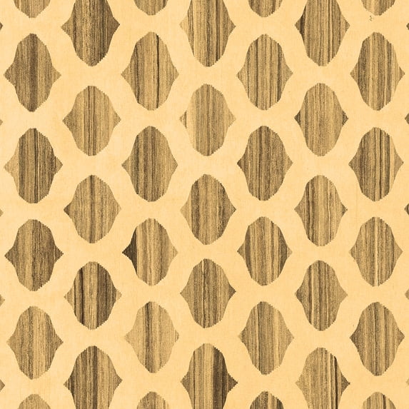 Ahgly Company Indoor Square Solid Brown Modern Area Rugs, 5' Square