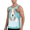 thumbnail image 2 of Uemuo Dog In Bathtub Pattern Men's Muscle Shirts Sleeveless Dry Fit Gym Workout Tank Top Lightweight Sports Tank Top Beach Tank Top, Loose-fit Sleeveless Shirt-Small, 2 of 7
