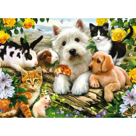 Ravensburger - Happy Animal Buddies - XXL 9  Kids Jigsaw 300 Piece Puzzle