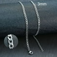 thumbnail image 3 of Men's Cuban Link Chain Necklace Stainless Steel Black Gold Color Male Choker colar Jewelry Gifts for Him, 3 of 6