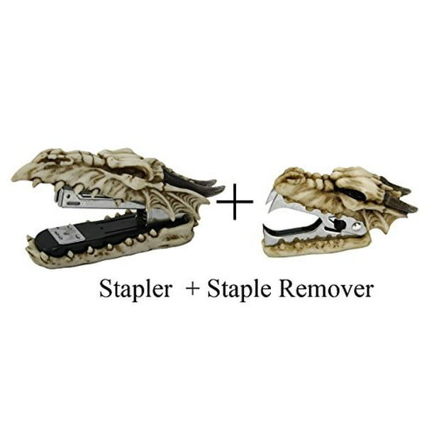 Novelty Guardian Skull Dragon Stapler and Stapler Remover Office