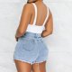 thumbnail image 2 of Pantalones cortos de mezclilla CYLADY Jeans rasgados de cintura alta para mujer, 2 of 6