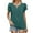 Green, variant on Womens Toos V Neck Tees for Women Short Sleeve Shirt Women Items Under 5 Dollars