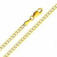 thumbnail image 1 of Precious Stars SEC0128220 Two Tone Gold 3. 2 mm.  Cuban Chain 22 inch Necklace, 1 of 1