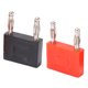 thumbnail image 2 of Conector Banana, Adaptador Banana Hembra A Macho U37 Rojo + Negro Para El Hogar Para Laboratorios Para Fábricas Para La Escuela, 2 of 7