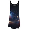 thumbnail image 4 of Galaxy Star Outer Space Womens Summer Dresses Casual Sleeveless Tshirt Sundresses Vacation Beach Cover Up Dress, 4 of 8