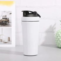 Ke1Clo Protein Shaker Bottle under $5! Stainless Steel Wire Whisk Ball Mixer Gym Fitness Water Bottle 7.51x3.26 inch (White)