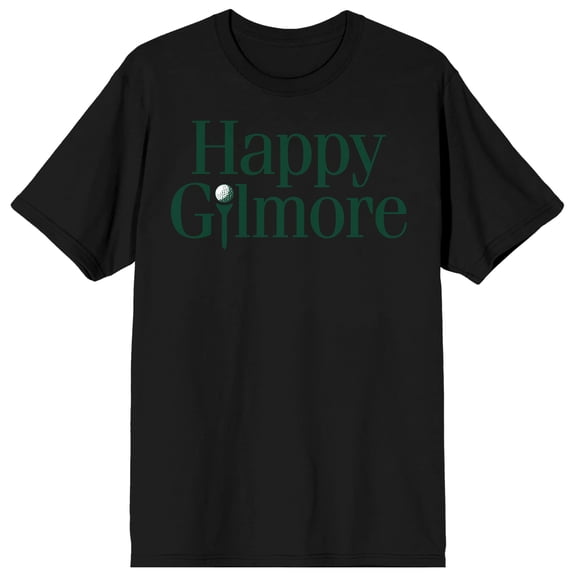 Happy Gilmore Movie Logo Men's Black Crew Neck Short Sleeve T-shirt-Medium