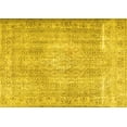 thumbnail image 1 of Ahgly Company Machine Washable Indoor Rectangle Persian Yellow Traditional Area Rugs, 2' x 4', 1 of 4