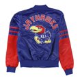 thumbnail image 2 of STARTER Womens Kansas Jayhawks Bomber Jacket, Blue, Small, 2 of 2