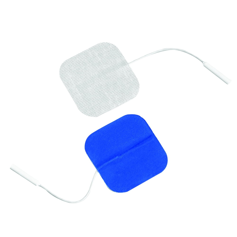 DuraStick Premium electrodes, 2" Square, stainlesss steel mesh, blue