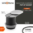 thumbnail image 3 of Link2Home Space Saver Grommet Socket with 1 Power Outlet & 1 USB Port, 3 of 8