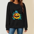 thumbnail image 6 of SBYOJLPB Women's Long-Sleeved Tops Round Neck Halloween Print Holiday Top, 6 of 6