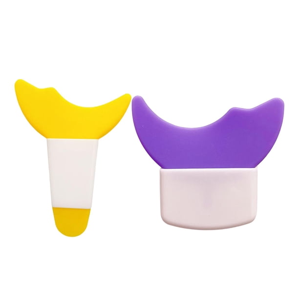 Paquete de 2 plantillas de delineador de ojos reutilizables, plantilla de silicona, placa auxiliar, herramientas de maquillaje para principiantes, ayu S Violeta L Amarillo