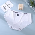 thumbnail image 1 of Ropa interior de seda helada con borde ondulado y cintura alta para niña fresca, de secado rápido, con absorción de humedad y grafeno, 2213#, 1 of 6
