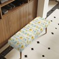 thumbnail image 3 of XYZCANDO Yellow Sunflower Print Polyester Spandex Bench Seat Cover with Washable, Easy to Clean Wear Resistant Rectangle Long Bench Cover for Living Room, 3 of 9