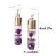 thumbnail image 4 of Pendientes colgantes Qarigey para mujer joyería de compromiso color morado 1 par, 4 of 6