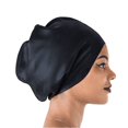 thumbnail image 1 of Gorro de natación extragrande para mujeres y hombres, gorro para cabello muy largo, grueso, rizado y rastas, trenzas afros, silicona que mantiene el cabello seco (paquete de 1), 1 of 4