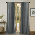 thumbnail image 2 of ZXNYH Ivory White Velvet Curtains - 96 inches Long Bedroom Privacy Drapes Luxury Home Decoration for Wall Backdrops Room Darkening Window Curtains for Nursery/Wedding, W52 x L96, 2 Panels, 2 of 7