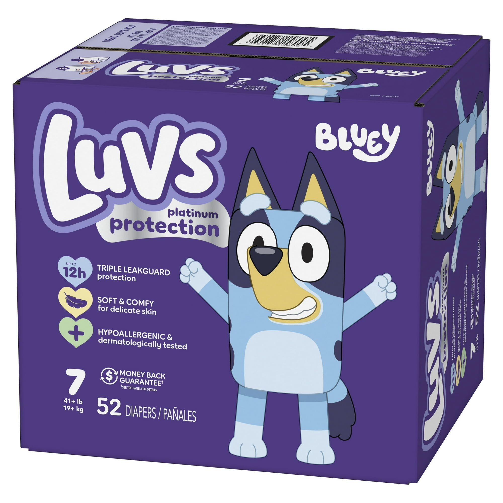 Luvs Platinum Protection Baby Diapers Size 7, 52 Count