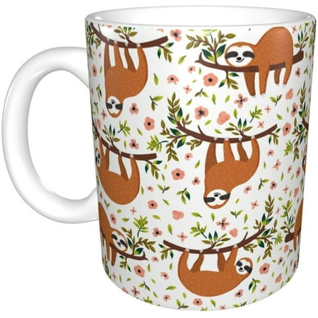 Ceramic Coffee Mug Dinosaur Dino Texture Pattern Funny Tea Cup with handle  for Office Home Men Women 11 Oz Cute Sloth On The Tree With Funny Mugs2 |  Walmart Canada