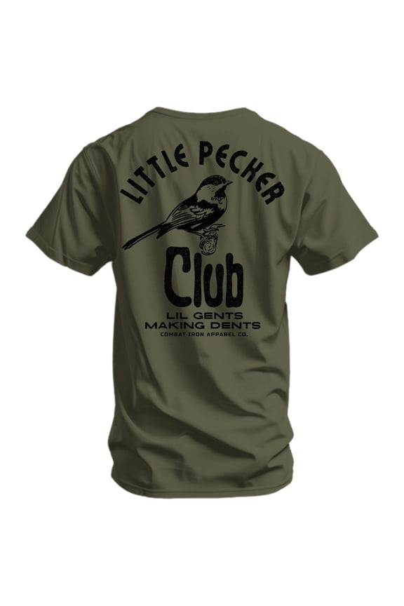 Mens Graphic T-Shirt  Athletic Fit, Soft Cotton Blend  Military Green, Size L