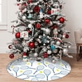 thumbnail image 5 of Lsque Tennis Rackets And Balls Print Christmas Tree Skirt, Tree Skirt with Ties or Velcro, Perfect for Holiday Decorations, Halloween, and New Year-48", 5 of 7