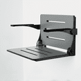 thumbnail image 2 of Seachrome SHAFAR-185155-PGS-S-MB-BK Silhouette 16" Wide Wall Mounted Shower Seat - Grey /, 2 of 2