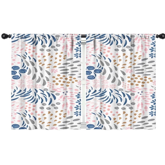 Blackout Kids Curtains,Boho Bohemia Flower Childrens Insulated Curtains Set Of 2,Bedroom Essentials,Toddler Room Decor 42"x54"(106x137cm)