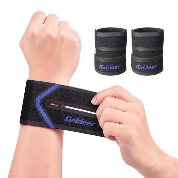 Goldeer 2 Pack Wrist Brace for Carpal Tunnel Support, Adjustable Compression Wrist Wrap for Pain Relief, Gym Weightlifting Stabilizer for Men Women