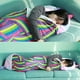 thumbnail image 4 of Saco de dormir para niños, suave y esponjoso, 2 en 1, con almohada para niñas y niños que juegan a dormir, color morado S ER, 4 of 4