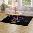 thumbnail image 3 of Neon Cloud with Planets And Stars Carpet Rug for Home Living Room Bedroom Sofa Doormat Decor Area Rug Non-slip Mat, 3 of 6