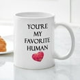 thumbnail image 3 of CafePress - You're My Favorite Human Mugs - 11 oz Ceramic Mug - Novelty Coffee Tea Cup, 3 of 4