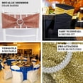 Efavormart 5 Pack Red Shimmer Tinsel Spandex Chair Sashes With Round ...