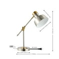 thumbnail image 4 of JONATHAN Y Allegra 18.5" Classic Farmhouse Adjustable Cantilever LED Task Lamp with USB Charging Port, Nickel/Brass Gold, JYL7124B, 4 of 5