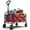Red, variant on RONG-3 Collapsible Foldable Heavy Duty Utility Wagon Cart with Larger Capacity - Perfect for Shopping, Sports Events, Grocery, Moving, Camping, Laundry, Beach - Green