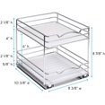 thumbnail image 2 of Spice Rack Organizer for Cabinet - Pull Out Double Tier Spice Rack 8-3/8"W x 10-3/8"D, 2 of 7