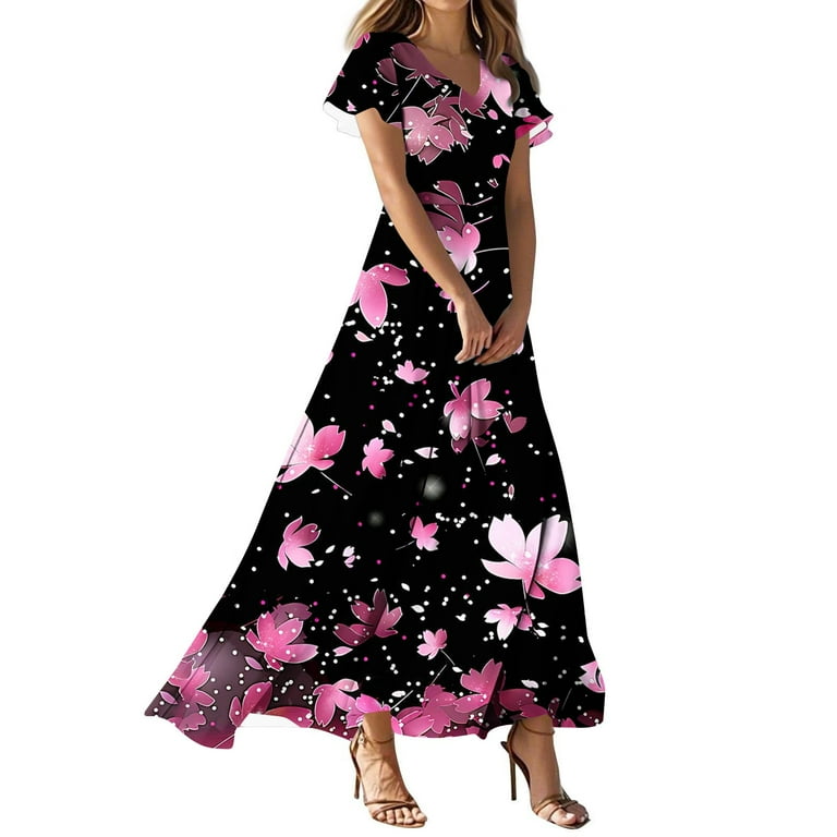 slim fit dress slacks Handmade Womens's swing fit and flared chiffon dress 6117 – Xiaolizi