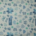 thumbnail image 3 of Cotton Tablecloth Floral Print Quilting Patterns Floral Hearts and Butterfly Blue, 3 of 3