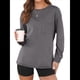 thumbnail image 3 of Tops de Larga para Mujer, Holgados, Bonitos, Gruesos, para Otoño e Invierno, Ropa de Crucero A Gris L, 3 of 9