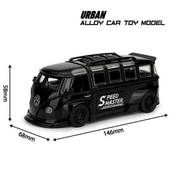 1:32 Volkswagen Bus T1 Modified Alloy Diecast Scale Metal VW Collection Car Models Vehicle Kid Toy Car