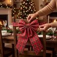 thumbnail image 3 of Fabric Bow Decoration for Chair, Holiday Party Ornament, 3 of 6
