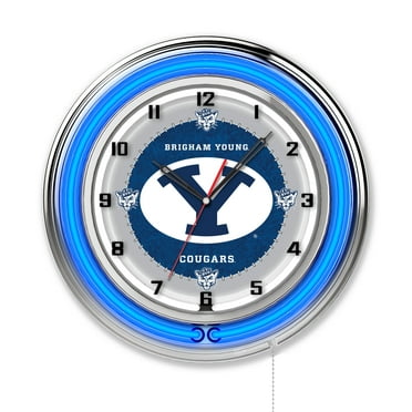 Brigham Young University 19" Double Neon Wall Clock