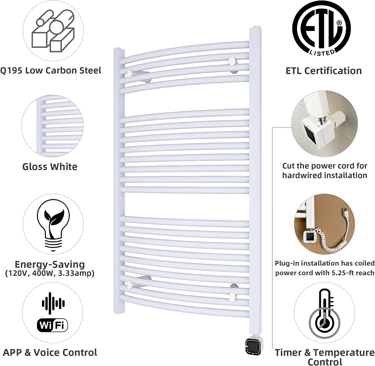 HEATGENE Smart Towel Warmer with Timer and Liberia Ubuy