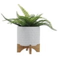 thumbnail image 4 of Garden Pots, 8" DIAMOND PLANTER W/ STAND, WHITE, Outdoor Planters, Garden Planters,, 4 of 9