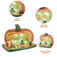 thumbnail image 3 of FG Square Gourd Gathering Ghouls Pumpkin Theme Halloween Village, 3 of 5